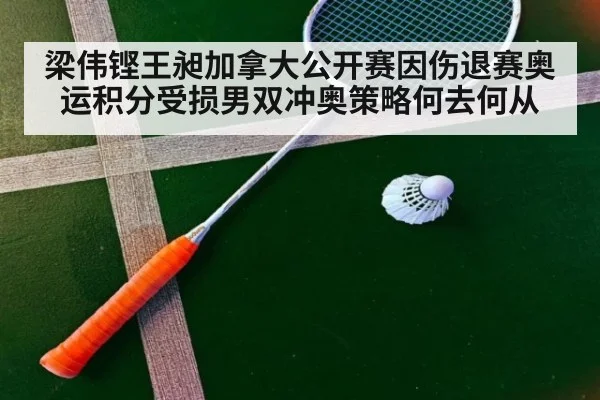 梁伟铿王昶加拿大公开赛因伤退赛奥运积分受损男双冲奥策略何去何从